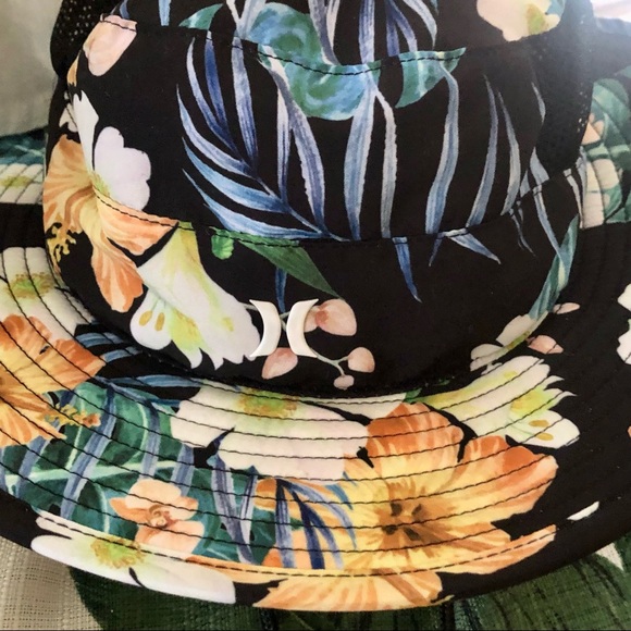 New Hurley Beach Boonie Vented Quick Dry Hat Adult Size S/M TROPICAL CAMO - Picture 3 of 7